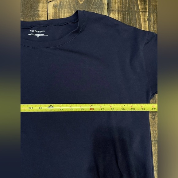 Eileen Fisher Organic Cotton Tunic Top Women’s S Navy Long Sleeve - Picture 6 of 7